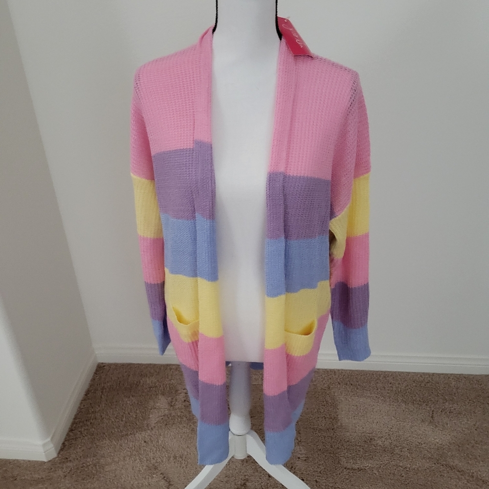 Women's Jess Lea Lily Color Block Cardigan- 3XL (BRAND NEW WITH TAGS!)
